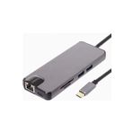 Daytona FC09 Type-c To Hdmı RJ45 Type-C Sd Kart Usb 3.0x 2 Vga Macbook Uyumlu 8 in 1 Çevirici Adaptör