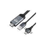 Daytona G03-C Combo 3İn1 Lightning/Micro Usb/Type-C To Hdmı Ios Android Görüntü Aktarıcı Kablo 2 Metre
