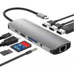 Daytona HB-10 Macbook Uyumlu Type-C To Gigabit Ethernet 4K 9 İn 1 HDMI Çevirici Dönüştürücü Adaptör