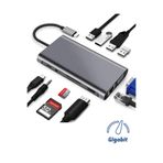 Daytona Hb-10/31G 11in1 Macbook Uyumlu Type-c To Gigabit Ethernet-4k Hdmı Çevirici Dönüştürücü Adaptör