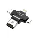 Daytona HC-05 Type-C Lightning Usb-A Micro SD Siyah Kart Okuyucu Adaptör