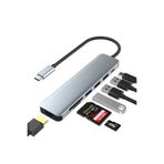Daytona HC-13 7'li USB Type-C Docking Station (Giriş:USB Tip-C => Çıkış:HDMI+3*USB3.0+SD+M.SD)