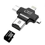 Daytona Hc05 Type-C Lightning Usb-A Micro Sd Tf Siyah Kart Okuyucu Hub