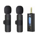 Daytona K35-2 Wireless (Kablosuz Mikrofon) Jaklı Ergonomik Tak Çalıştır Jak Audio Android Telefon Araç Uyumlu Çiftli Yaka Mikrofonu