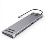 Daytona MST-14U 14 in 1 Stand Özellikli Type-C Hub Usb 3.0-SD/TF-Rj45-HDMI-VGA-USB-C 60 W Dönüştürücü