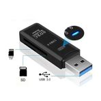 Daytona NO143 2 Adet Siyah Usb 3.0 to SD/Micro SD Kart Okuyucu Çevirici Adaptör