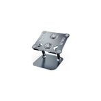 Daytona ST-801 Çift Fanlı Alüminyum Katlanabilir Laptop Dizüstü Bilgisayar Macbook Standı (Koyu Gri)