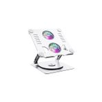 Daytona ST-801D Çift Fanlı Alüminyum Katlanabilir 360 Derece Dönebilir Gümüş Laptop Macbook Standı