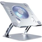 Daytona ST804 11-17.3 " Uyumlu USB Soğutma Fanlı Alüminyum Macbook Standı - Gümüş