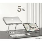 Daytona ZR104 Alüminyum Katlanabilir 360 Derece Dönen Gümüş Laptop Macbook Standı
