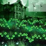 DAZZTIME Cadılar Bayramı göz küresi bahçe ışığı, 2 adet 10 LED Cadılar Bayramı dekoratif solar lamba, solar lambalar, iç ve dış mekan için solar lambalar, teras, avlu, bahçe, perili evler ve parti