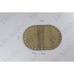 Db Atölye Rattan Örgü Plakası Oval 11X16 cm - Bambu Sepet Ltlığı - Örgü Sepet Supla - Ahşap - Bej