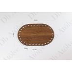 Db Atölye Rattan Örgü Plakası Oval 11X16 cm Ceviz Renk - Bambu Sepet Altlığı - Örgü Sepet Supla - Ahşap - Ceviz