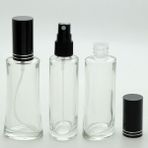 D&B Boş Parfüm Şişesi 50 ml (10 Adet) Siyah Kapak Metal Valf Eyfel Boş Şişe