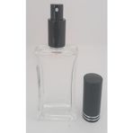 D&B Yol Boş Boş Parfüm Şişesi 30 Ml (5 Adet) Siyah Kapak Metal Valf İçbükey (Tekrar Doldurulabilir) Boş Şişe