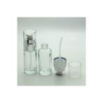 D&B Yol Boş Krem Ve Losyon Şişesi 40 Ml (5 Adet) (Tekrar Doldurulabilir) Şeffaf Gri Kapaklı Boş Şişe