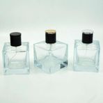 D&B Yol Boş Parfüm Şişesi 100 Ml (2 Adet) Şeffaf Küp Model (Aparat İle Kapatılan-Kolay Kapama) Boş Şişe