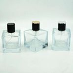 D&B Yol Boş Parfüm Şişesi 100 Ml (5 Adet) Şeffaf Küp Model (Aparat İle Kapatılan-Kolay Kapama) Boş Şişe