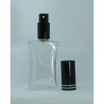D&B Yol Boş Parfüm Şişesi 30 Ml (10 Adet) (Tekrar Doldurulabilir) Siyah Kapak Metal Valf Içbükey Boş Şişe