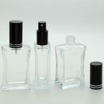 D&B Yol Boş Parfüm Şişesi 50 ml (10 ADET) Siyah Kapak Metal Valf Içbükey (TEKRAR DOLDURULABİLİR) Boş Şişe