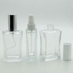 D&B Yol Boş Parfüm Şişesi 50 Ml 10 Adet (Tekrar Doldurulabilir) Gri Kapak Plastik Valf Içbükey Boş Şişe