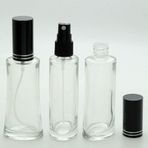 D&B Yol Boş Parfüm Şişesi 50 Ml (3 Adet) Siyah Kapak Plastik Valf Eyfel (Tekrar Doldurulabilir) Boş Şişe