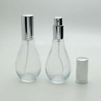 D&B Yol Boş Parfüm Şişesi 70 Ml (2 Adet) (Tekrar Doldurulabilir) Boş Ampul Şişe Gri Metal Valf Ve Kapak