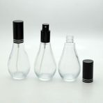 D&B Yol Boş Parfüm Şişesi 70 Ml (2 Adet) (Tekrar Doldurulabilir) Boş Ampul Şişe Siyah Metal Valf Ve Kapak