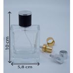 D&B Yol Kolay Kapama Aparatı Ve Boş Parfüm Şişesi 50 Ml (10 Adet) Küçük Kare (Aparat İle Kapatılan-Kolay Kapama) Boş Şişe
