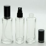 D&B Yol Parfüm Şişesi 100 Ml (2 Adet) (Tekrar Doldurulabilir) Eyfel Siyah Kapak Plastik Valf Boş Şişe