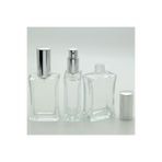 D&B Yol Parfüm Şişesi 50 Ml (10 Adet) Gri Kapak Metal Valf İçbükey (Tekrar Doldurulabilir) Boş Şişe
