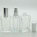 D&B Yol Parfüm Şişesi 50 Ml (3 Adet) Gri Kapak Metal Valf İçbükey (Tekrar Doldurulabilir) Boş Şişe