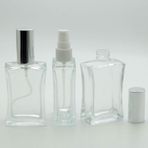 D&B Yol Parfüm Şişesi 50 Ml (5 Adet) Gri Kapak Plastik Valf İçbükey (Tekrar Doldurulabilir) Boş Şişe