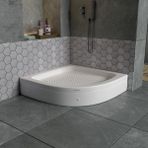 Dbbanyo Oval Duş Teknesi Panelli 120*120*20 cm - 120 x 120 cm