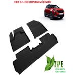 DBC Online Peugeot 3008 Gt Line Siyah Kauçuk Havuzlu Paspas 10 x 10 cm Kaymaz Taban ile Kolay Temizlik
