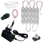 Dc 12V Modül Led Lamba Anahtar Adaptörlü Aydınlatma Devresi Öğrenci Hobi Deney Seti
