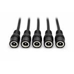 Dc 5.5X2.1mm 5’Li Set Dişi Soket Kablo 12V/24V Dc Güç Uzatma Kablosu Adaptör Jak Konnektör Cctv & Led Şerit Uyumlu