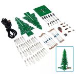 Dc 5V Yanıp Sönen Rgb Led 3D Noel Yılbaşı Çam Ağacı Kendin Yap Hobi Devresi Dıy Lehimleme Kiti Demonte(Montesiz)