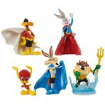 DC Comics Çizgi Romanlar, Looney Tunes Mash-Up Paketi, Sınırlı Üretim WB 100 Yıl Yıldönümü, 5 Looney Tunes x Figürleri, Erkek ve Kız Çocukları için 10 cm Süper Kahraman Çocuk Oyuncakları