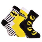 DC COMICS Erkek Bebek 3lü Soket Çorap Lisans Baskılı - Sarı