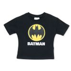 DC COMICS Erkek Bebek Lisans Tişört Baskılı Bisiklet Yaka Kısa Kol - Siyah