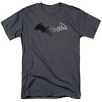 DC Comics Men's Batman Arkham City Short Sleeve T-Shirt, Bat Charcoal, Large