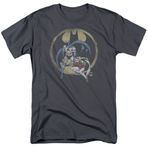 DC Comics Men's Batman Comic Vintage Team Logo T-Shirt