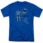 DC Comics Men's Batman I Like The Night Life T-Shirt, Royal, X-Large