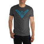 DC Comics Nightwing Heather Gray Tee Shirt T-Shirt