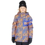 DC Erkek Çocuk Kapüşonlu Kayak Montu, Desenli Spor Mont, Çok Renkli, 10 Yaş