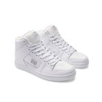 DC Shoes Manteca 4 Hi - Kadınlar için yüksek kaliteli deri ayakkabı, Beyaz Gümüş, 38 EU