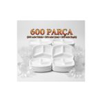DCA SUPPLY STORE 3 Gözlü Tabldot Kullan At Köpük Tabak 200 Kişilik (600 Parça-Ekonomik Paket)