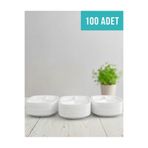 DCA SUPPLY STORE 3 Gözlü Tek Kullanımlık Köpük Tabldot Tabağı -Sızdırmaz Isı Yalıtımlı- 100'lü Paket