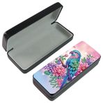 DCIDBEI Diamond Painting gözlük kılıfı kadın güneş gözlüğü güneş gözlüğü elmas boyama resimler göz kutusu gözlük camı aksesuarı kadın sağlam güneş gözlüğü kılıfı zarif saklama kutusu çiçekler kuşlar